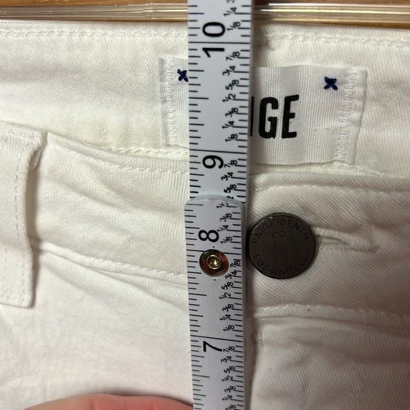 Paige women's‎ white jeans 30 Low Rise Verdugo Ankle pockets stretch boho summer - Picture 3 of 8